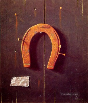 静物 Painting - ゴールデン ホーシュー ウィリアム ハーネットの静物画